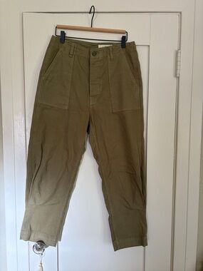 imogene + willie Palmore Olive Cropped Utility Pants